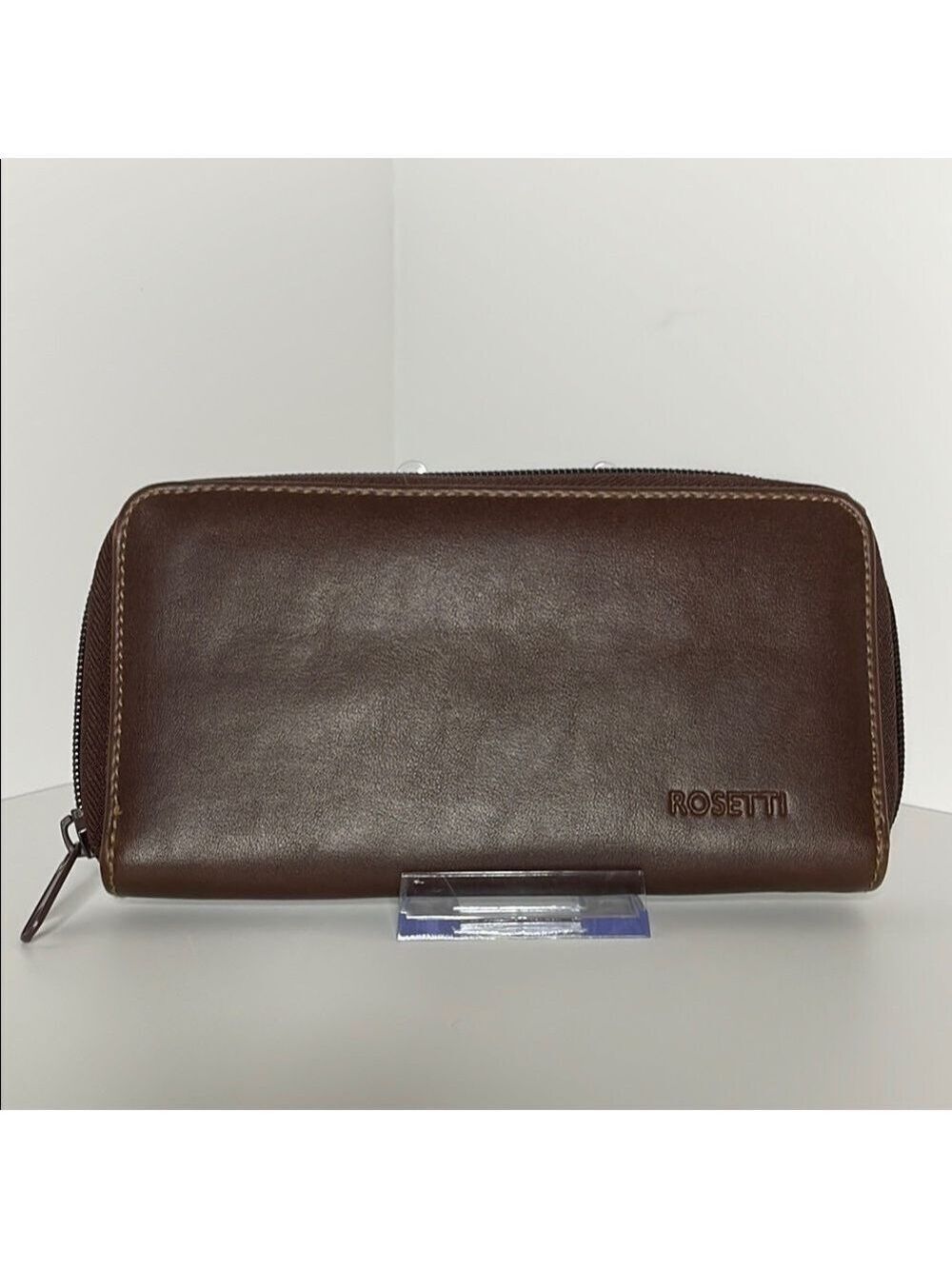 Rosetti Brown Leather Wallet with Smooth Finish EUC